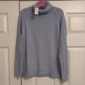 LOFT Light Blue Turtleneck Sweater